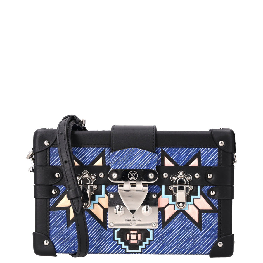 Louis Vuitton Blue Epi Leather Azteque Petite Malle Bag