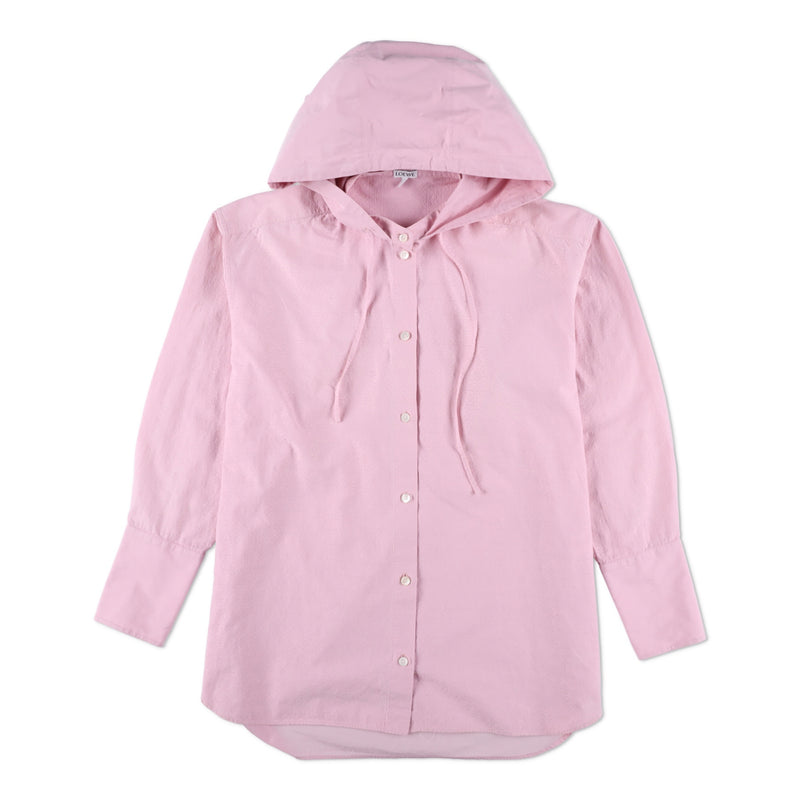 Loewe Anagram Cotton Hooded Shirt