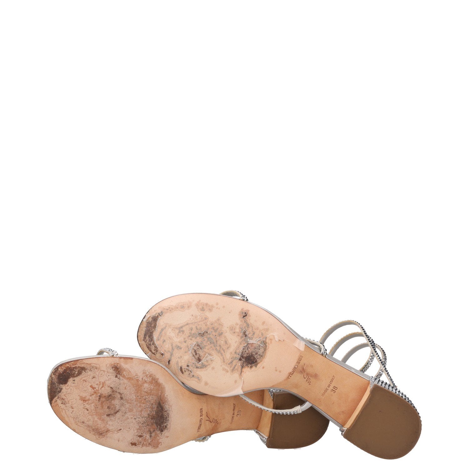 Rene Caovilla Cleo Crystal-embellished Satin Sandals