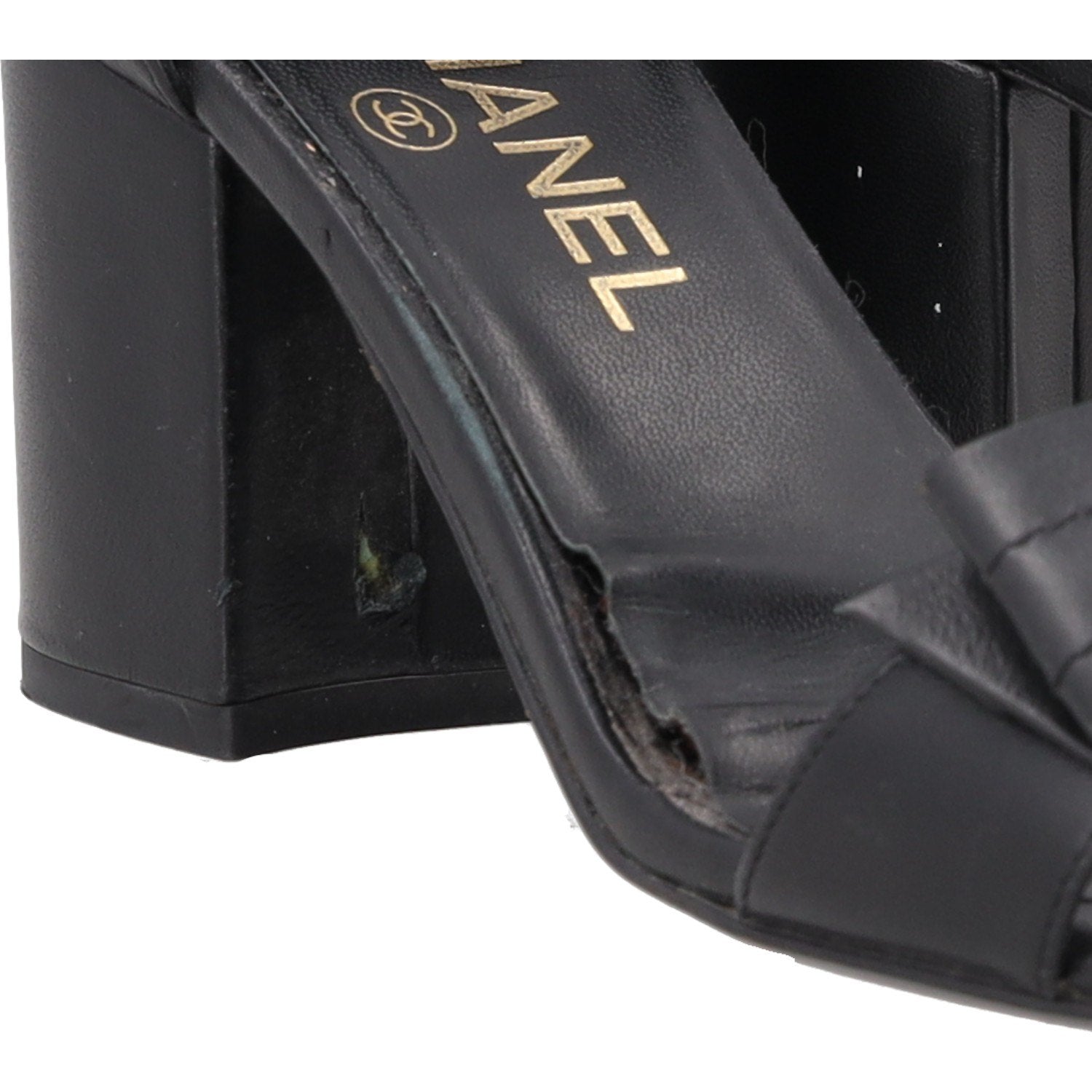  Chanel Interlocking CC Logo Bow Sandals