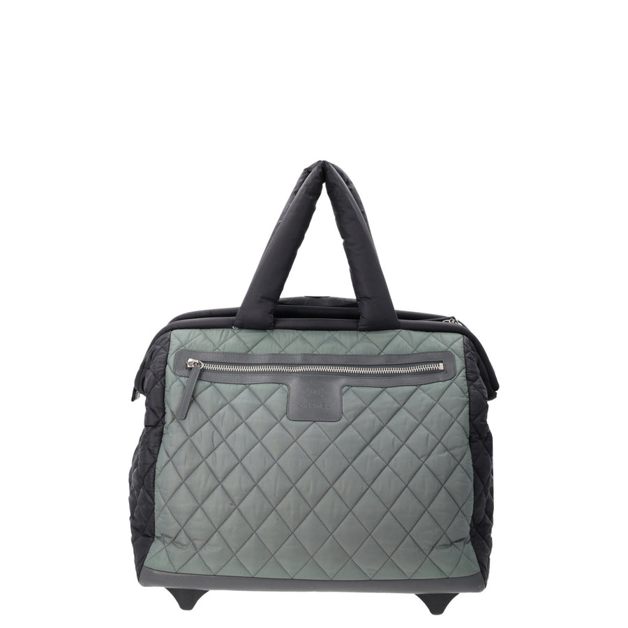 Chanel Fatigue Quilted Nylon Coco Cocoon Rolling Trolley