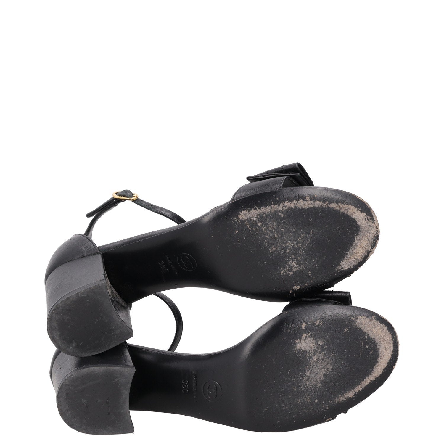  Chanel Interlocking CC Logo Bow Sandals