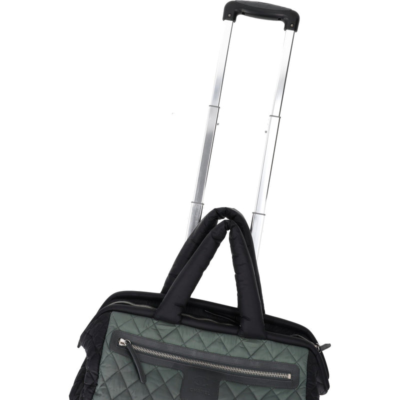 Chanel Fatigue Quilted Nylon Coco Cocoon Rolling Trolley