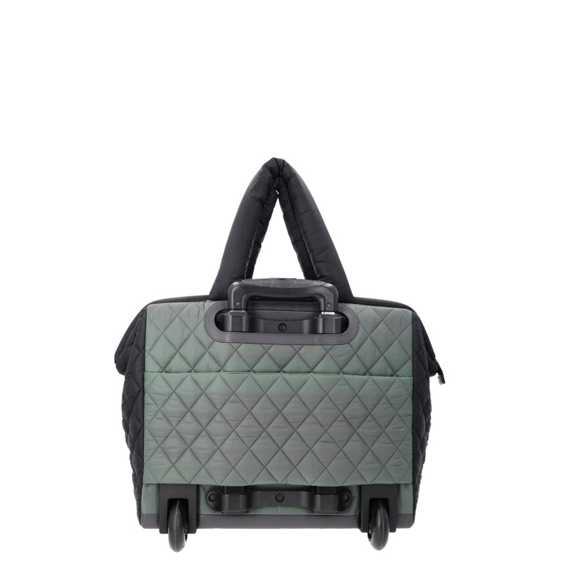 Chanel Fatigue Quilted Nylon Coco Cocoon Rolling Trolley