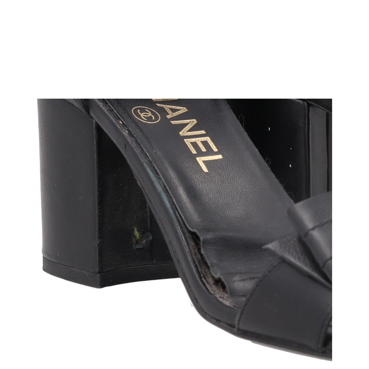  Chanel Interlocking CC Logo Bow Sandals