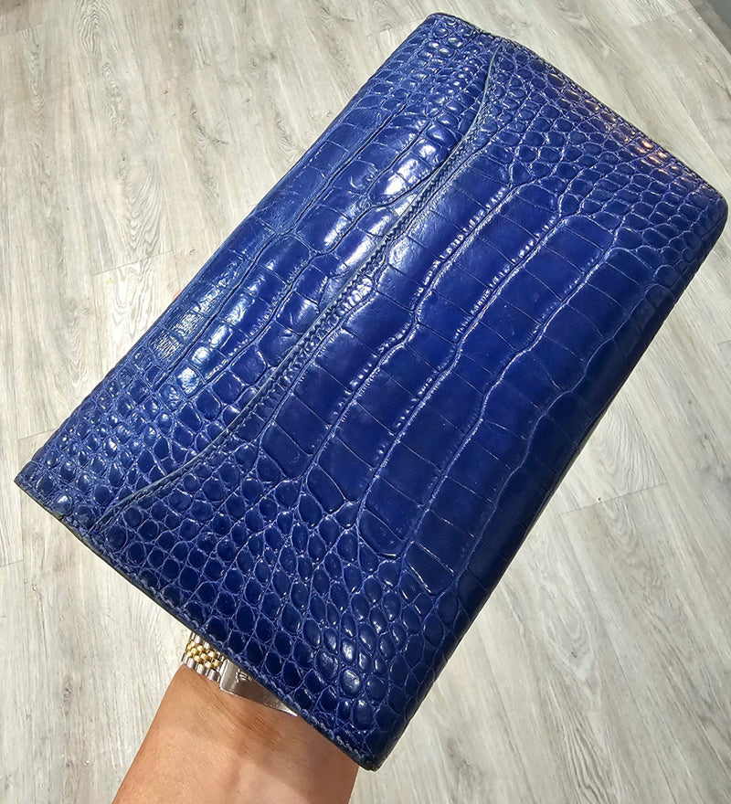 Hermès Blue Alligator Wallet Constance 2011