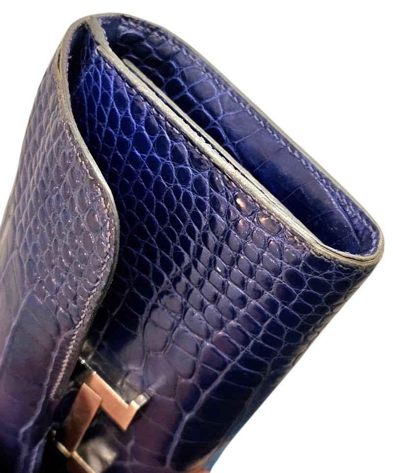 Hermès Blue Alligator Wallet Constance 2011