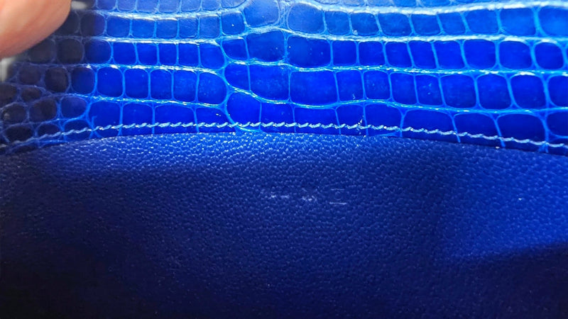 Hermès Blue Alligator Wallet Constance 2011