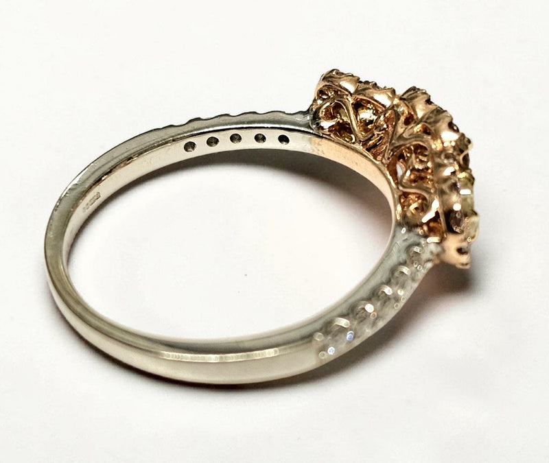  Yellow Diamond Trilogy Ring 14ct Gold 