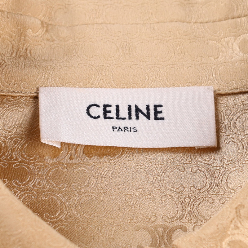 Celine Shirt Collar Blouse Triomphe Embroidery