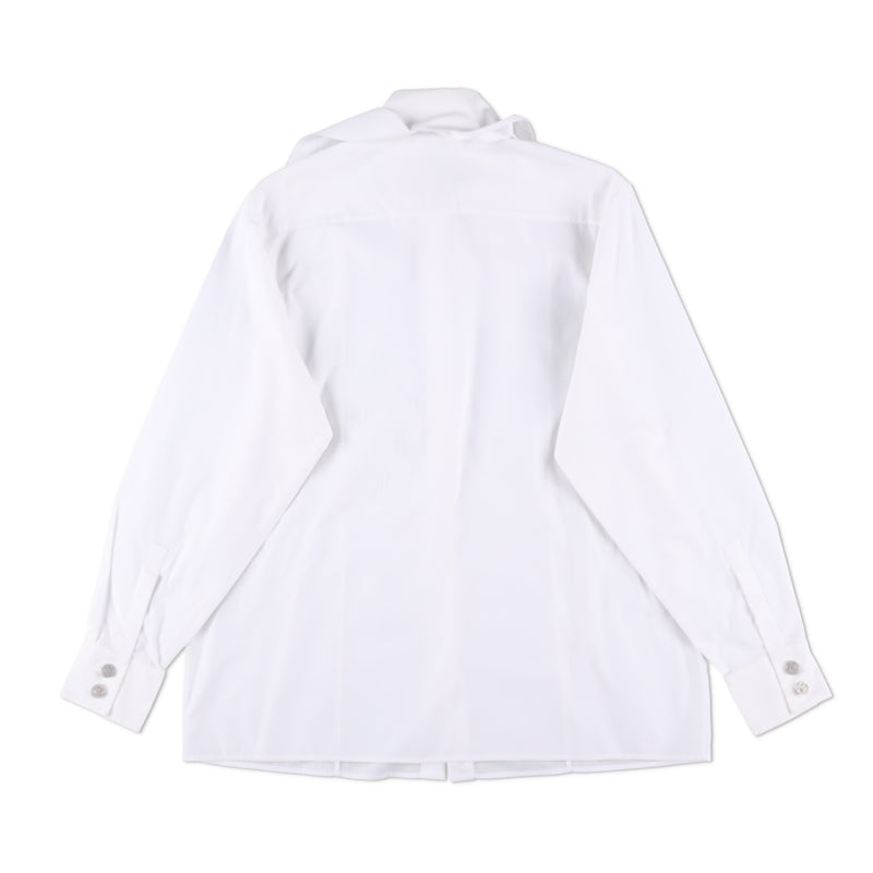 Chanel Cotton Tie-neck Shirt