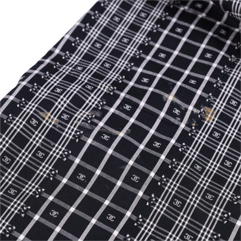 Chanel CC Logo Plaid Shirt Dress