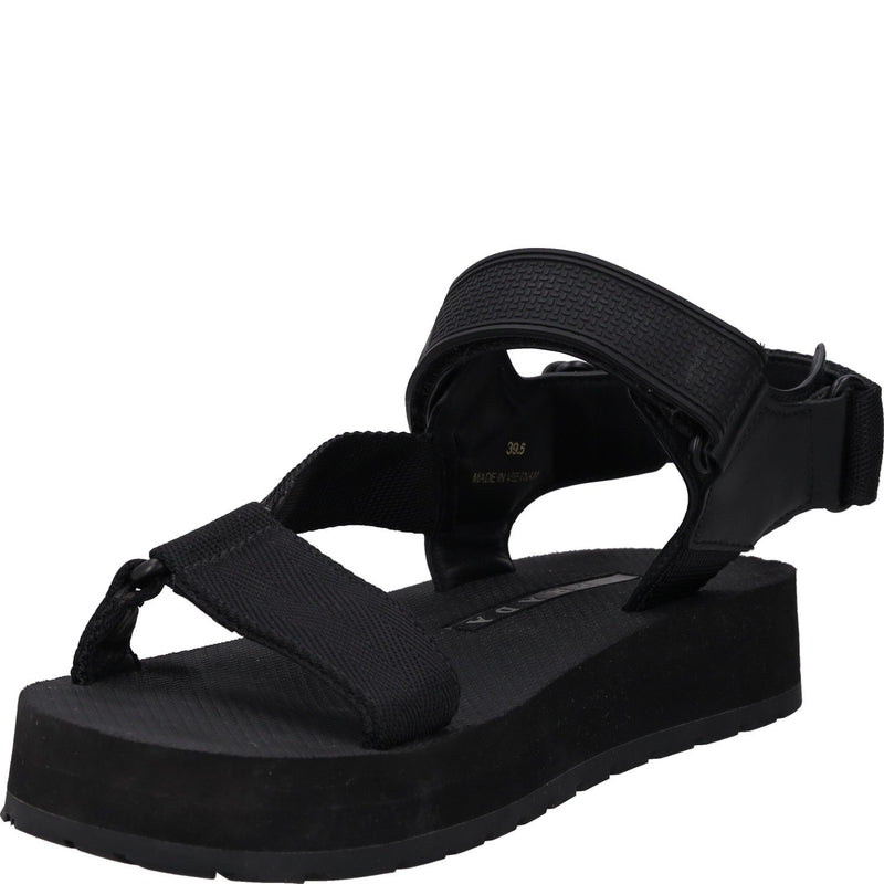 Prada Logo-Print Flat Sandals