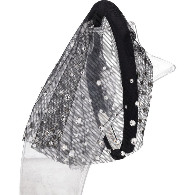 Jennifer Behr White Crystal Sydney Voilette Hair Accessory
