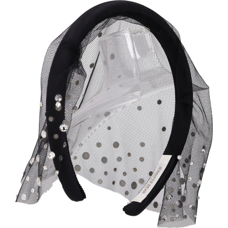 Jennifer Behr White Crystal Sydney Voilette Hair Accessory