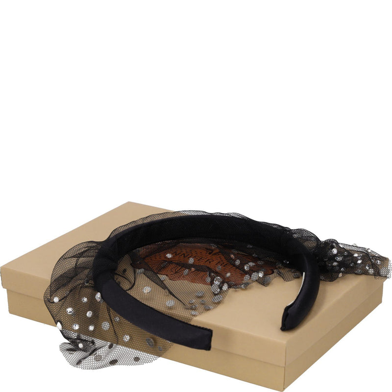 Jennifer Behr White Crystal Sydney Voilette Hair Accessory