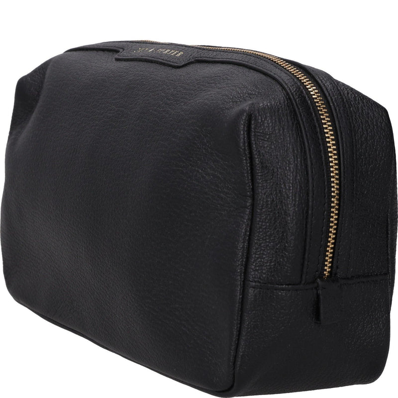 Anya Hindmarch Jet-A-Porter Grained Leather Wash Bag