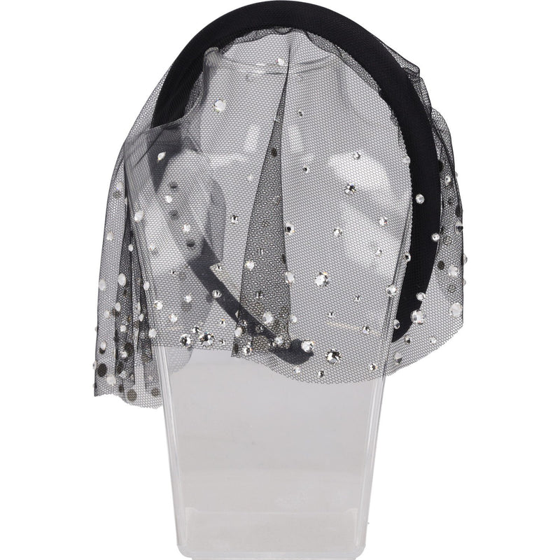 Jennifer Behr White Crystal Sydney Voilette Hair Accessory