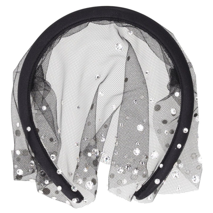 Jennifer Behr White Crystal Sydney Voilette Hair Accessory