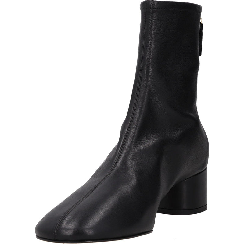 Dear Frances Black Leather Harlie Ankle Boots