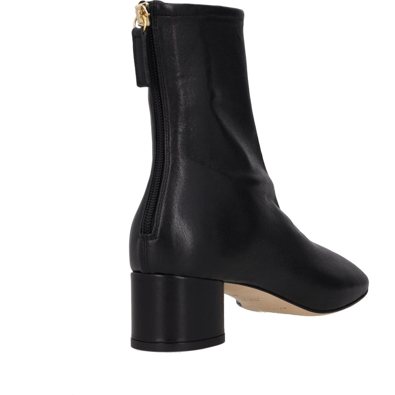 Dear Frances Black Leather Harlie Ankle Boots