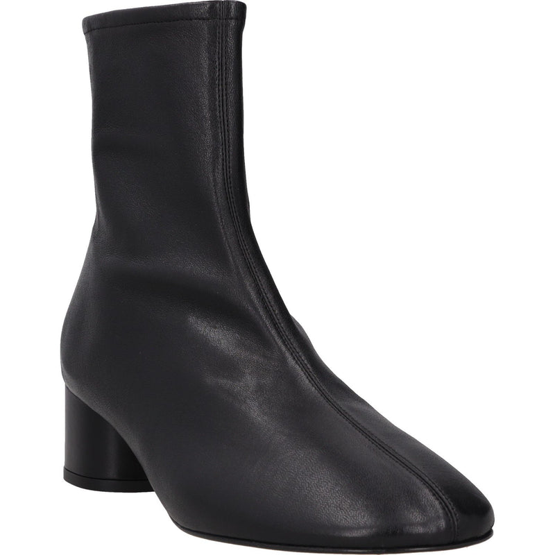 Dear Frances Black Leather Harlie Ankle Boots