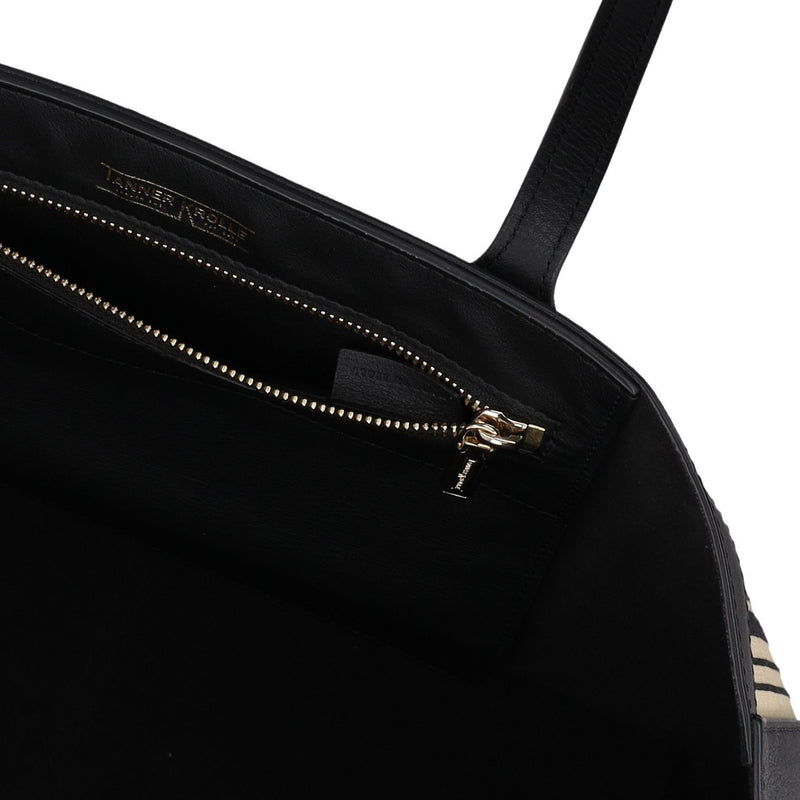 Tanner Krolle Black Striped Cadogan Tote Traveller Bag