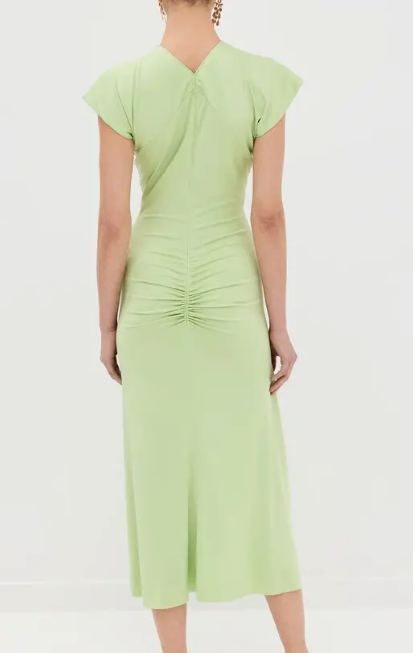 Victoria Beckham Sleeveless Ruched Jersey Dress