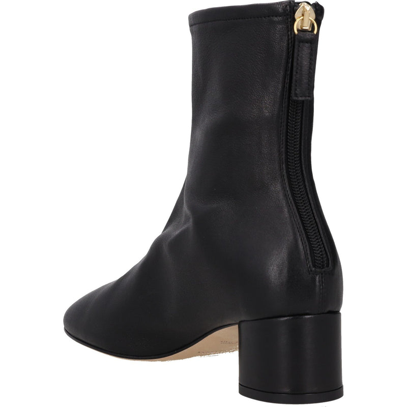 Dear Frances Black Leather Harlie Ankle Boots