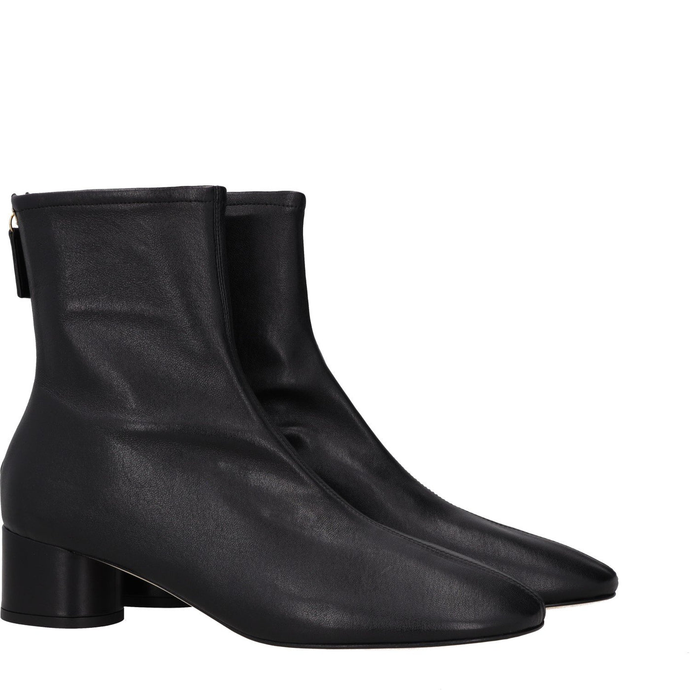 Dear Frances Black Leather Harlie Ankle Boots