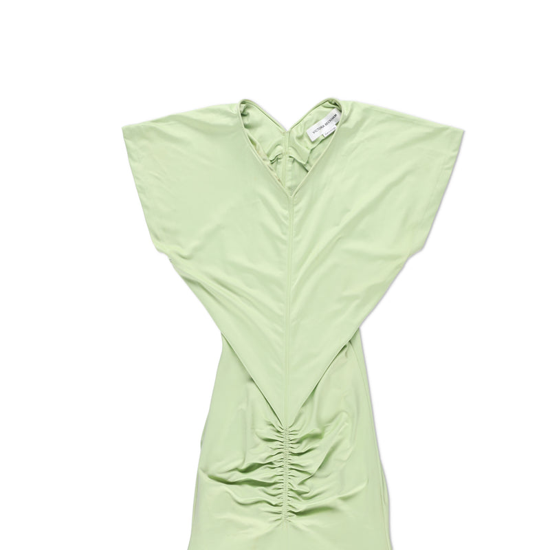 Victoria Beckham Sleeveless Ruched Jersey Dress