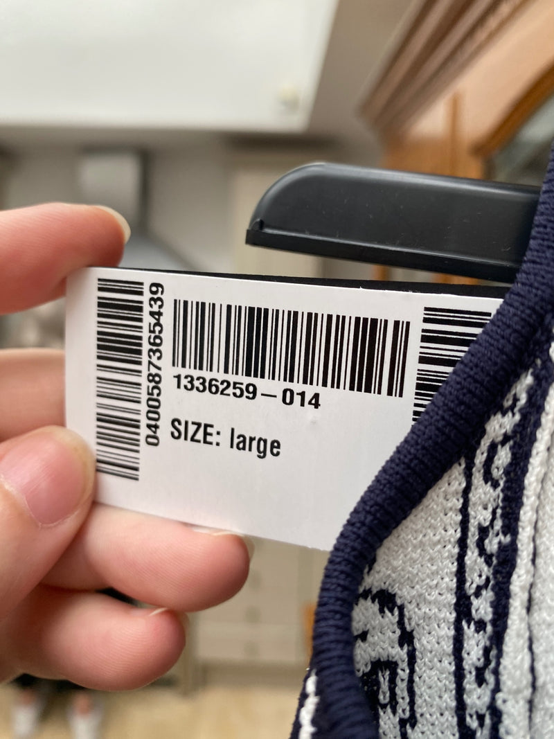STAUD Navy blue and white Viscose / Nylon knit Clothing