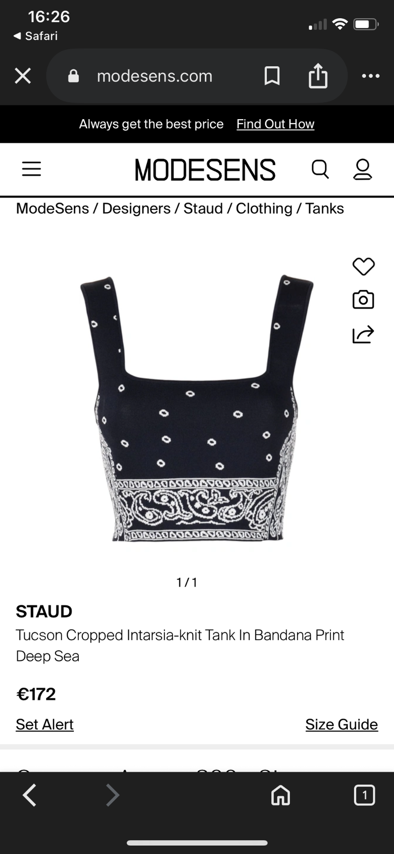 STAUD Navy blue and white Viscose / Nylon knit Clothing