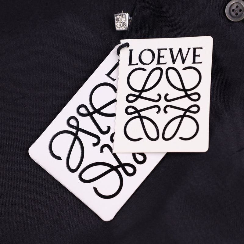 Loewe Anagram-Embroidered Long-sleeve Silk-blend Pyjama Shirt