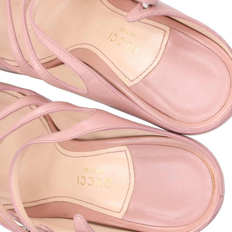 Gucci Leather Aneta Strappy Pointed Toe Mules
