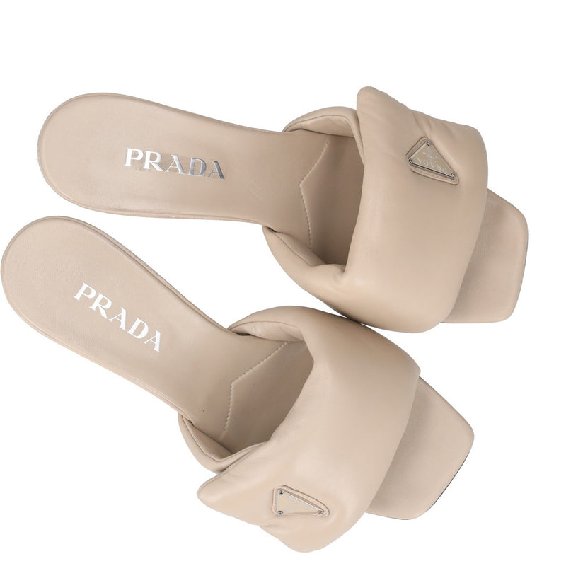 Prada Quilted Nappa Leather Sandals