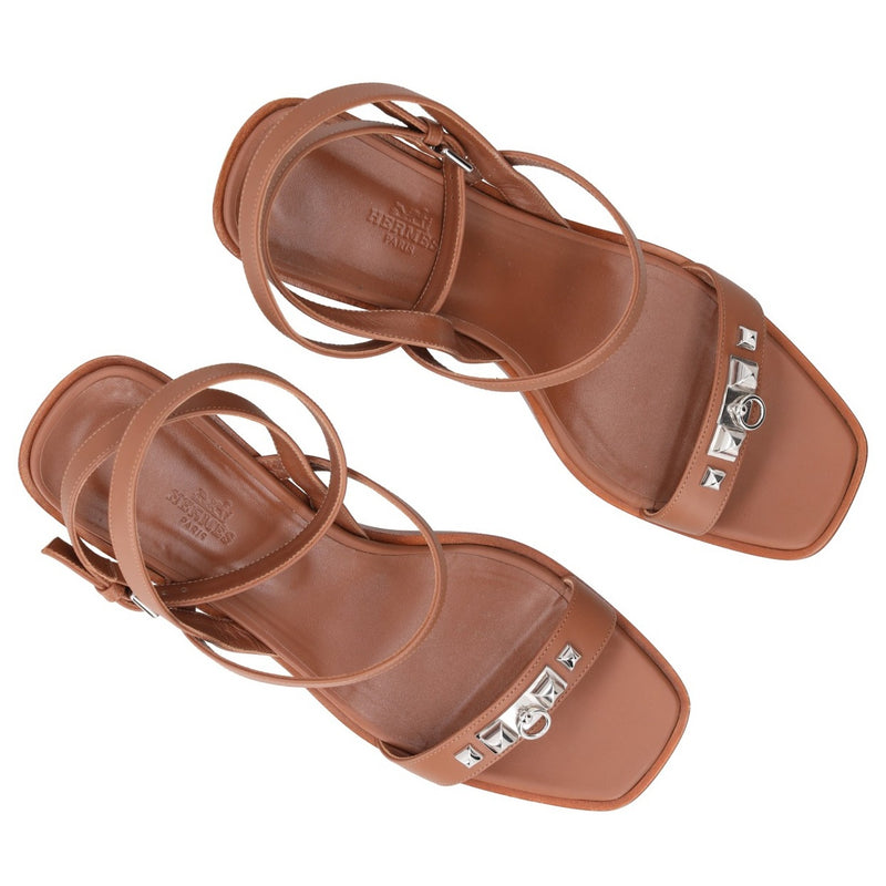 Hermès Brown calfskin leather Sandals