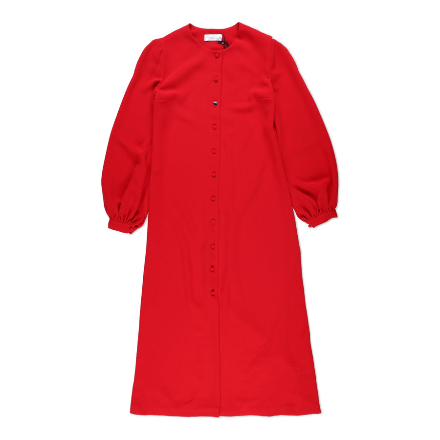 Racik Long Sleeve Button-Front Dress