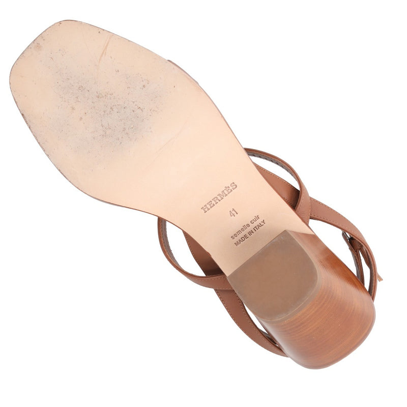 Hermès Brown calfskin leather Sandals