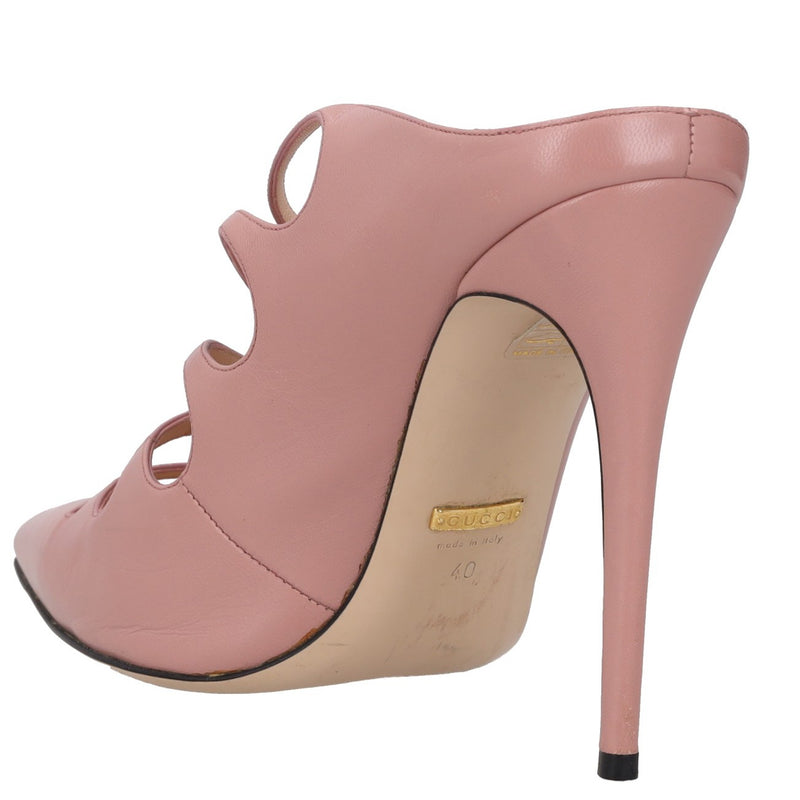 Gucci Leather Aneta Strappy Pointed Toe Mules