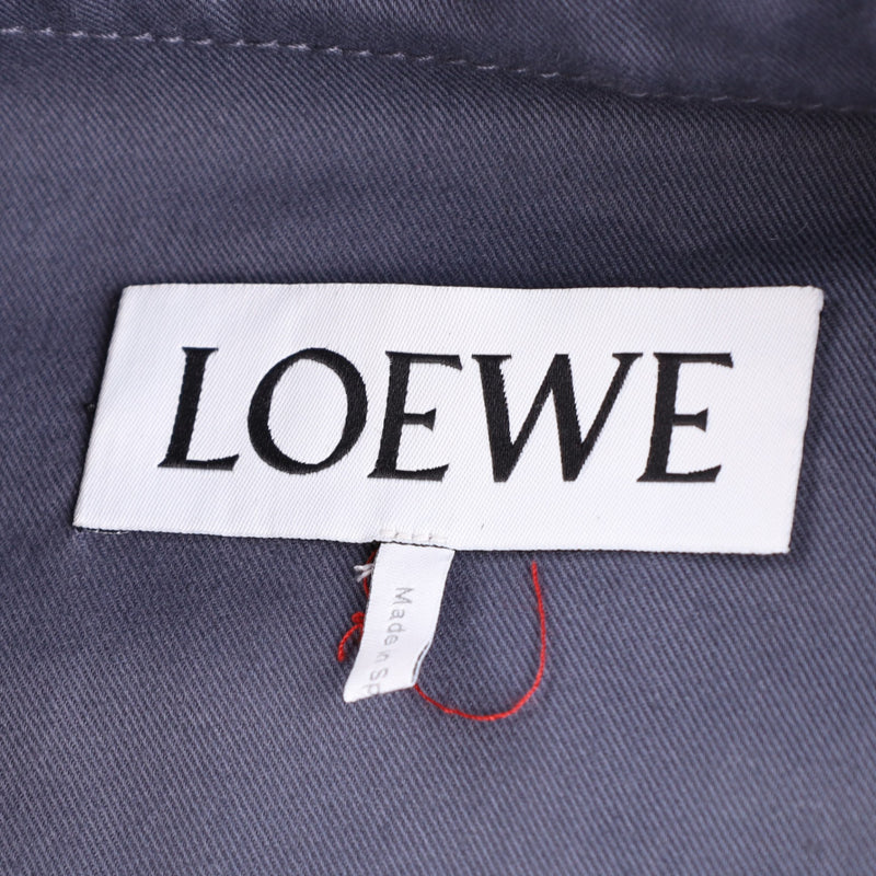 Loewe Button Jacket With Leather Cuffs And Patch