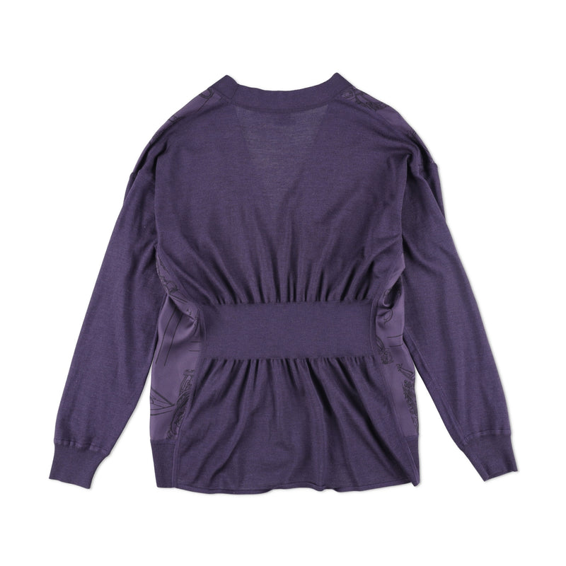 Hermès "En Desordre Finesse" Short-sleeve Twillaine Top & Cardigan