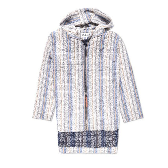 Loewe Anagram Jacquard Striped Parka Jacket