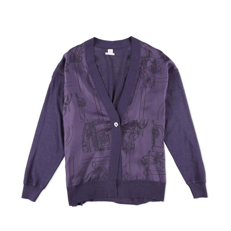Hermès "En Desordre Finesse" Short-sleeve Twillaine Top & Cardigan
