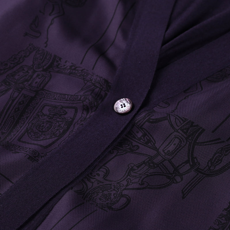 Hermès "En Desordre Finesse" Short-sleeve Twillaine Top & Cardigan