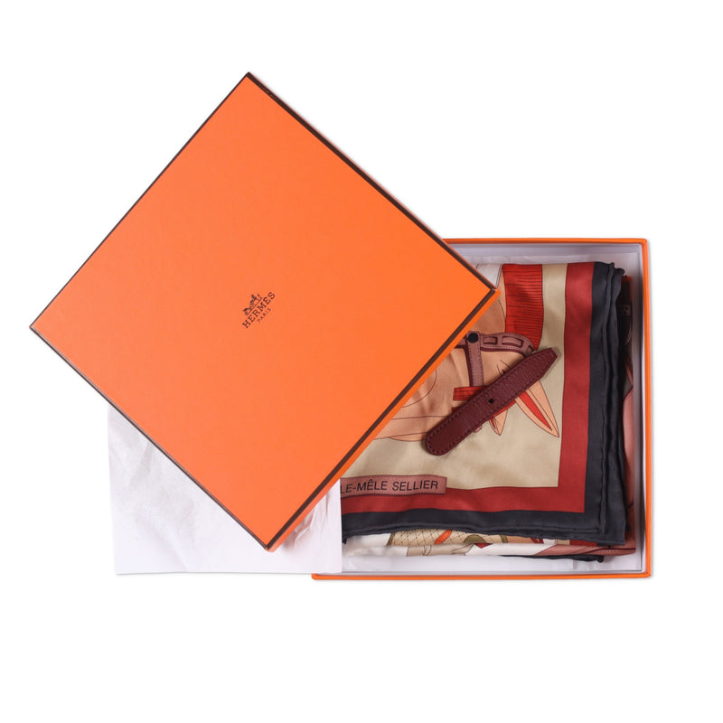 Hermès Pele-Mele Sellier Scarf 70