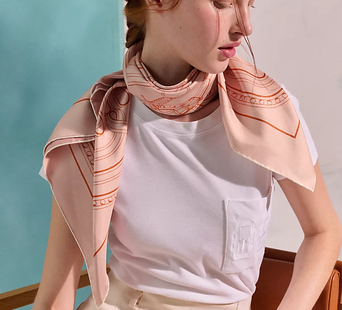 Hermès Grand Tralala Double Face Scarf 90