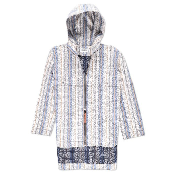 Loewe Anagram Jacquard Striped Parka Jacket