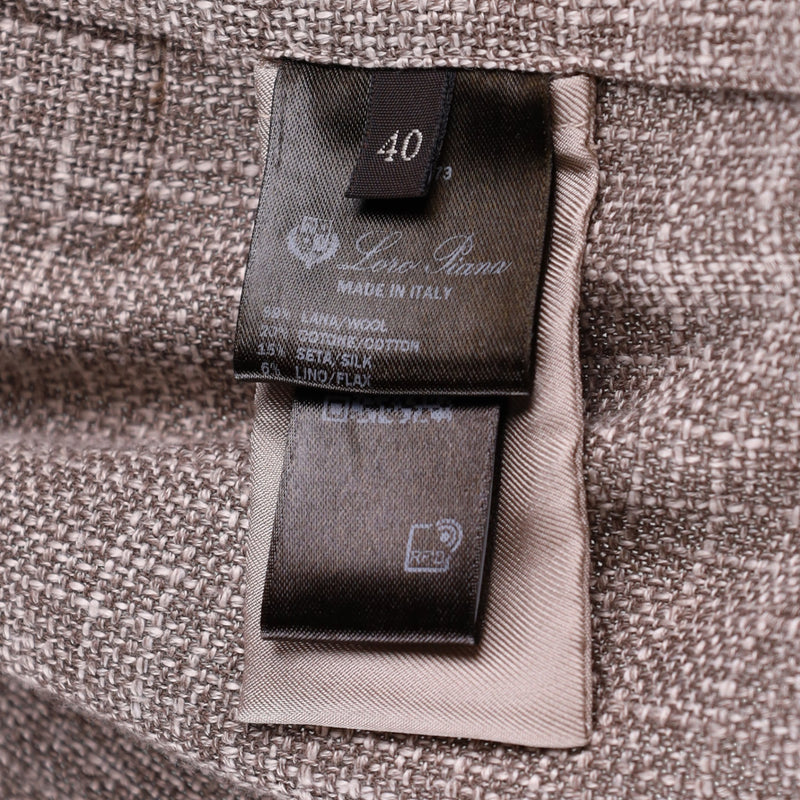 Loro Piana Ardian Salt & Pepper Button Collar Jacket