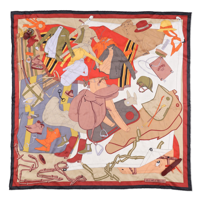 Hermès Pele-Mele Sellier Scarf 70